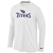 Wholesale Cheap Nike Tennessee Titans Authentic Logo Long Sleeve T-Shirt White