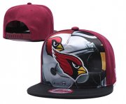 Cheap Arizona Cardinals Team Logo Red Black Adjustable Leather Hat TX