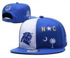 Cheap Panthers Team Logo Blue White Adjustable Hat YD