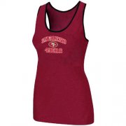 Wholesale Cheap Women's Nike San Francisco 49ers Heart & Soul Tri-Blend Racerback Stretch Tank Top Red