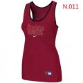 Wholesale Cheap Women's Nike Los Angeles Angels Tri-Blend Racerback Stretch Tank Top Red