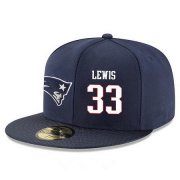 Cheap New England Patriots #33 Dion Lewis Snapback Cap NFL Player Navy Blue with White Number Stitched Hat