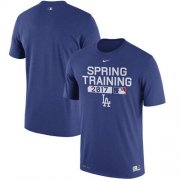 Wholesale Cheap Los Angeles Dodgers Nike 2017 Spring Training Authentic Collection Legend Team Issue Performance T-Shirt Royalg