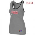 Wholesale Cheap Women's Nike St.Louis Cardinals Tri-Blend Racerback Stretch Tank Top Light Grey