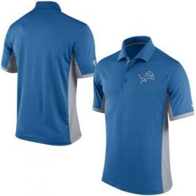 Wholesale Cheap Men\'s Nike NFL Detroit Lions Blue Team Issue Performance Polo