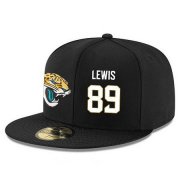 Cheap Jacksonville Jaguars #89 Marcedes Lewis Snapback Cap NFL Player Black with White Number Stitched Hat