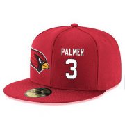 Cheap Arizona Cardinals #3 Carson Palmer Snapback Cap NFL Player Red with White Number Stitched Hat