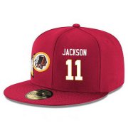 Cheap Washington Redskins #11 DeSean Jackson Snapback Cap NFL Player Red with White Number Stitched Hat