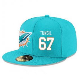 Cheap Miami Dolphins #67 Laremy Tunsil Snapback Cap NFL Player Aqua Green with White Number Stitched Hat