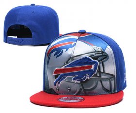 Cheap Bills Team Logo Blue Red Adjustable Leather Hat TX