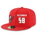 Cheap Tampa Bay Buccaneers #58 Kwon Alexander Snapback Cap NFL Player Red with White Number Stitched Hat