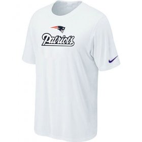 Wholesale Cheap Nike New England Patriots Authentic Logo NFL T-Shirt White