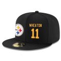 Cheap Pittsburgh Steelers #11 Markus Wheaton Snapback Cap NFL Player Black with Gold Number Stitched Hat