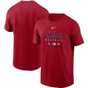 Wholesale Cheap Men's Chicago Cubs Nike Red Authentic Collection Team Performance T-Shirt