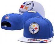 Cheap Steelers Team Logo Blue Adjustable Hat TX