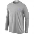 Wholesale Cheap Nike Indianapolis Colts Sideline Legend Authentic Logo Long Sleeve T-Shirt Grey