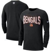 Wholesale Cheap Cincinnati Bengals Nike Sideline Property Of Performance Long Sleeve T-Shirt Black