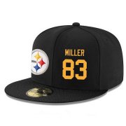 Cheap Pittsburgh Steelers #83 Heath Miller Snapback Cap NFL Player Black with Gold Number Stitched Hat