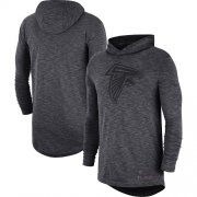 Wholesale Cheap Men's Atlanta Falcons Nike Heathered Charcoal Fan Gear Tonal Slub Hooded Long Sleeve T-Shirt