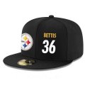 Cheap Pittsburgh Steelers #36 Jerome Bettis Snapback Cap NFL Player Black with White Number Stitched Hat