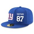 Cheap New York Giants #87 Sterling Shepard Snapback Cap NFL Player Royal Blue with White Number Stitched Hat