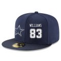 Cheap Dallas Cowboys #83 Terrance Williams Snapback Cap NFL Player Navy Blue with White Number Stitched Hat