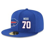 Cheap Buffalo Bills #70 Eric Wood Snapback Cap NFL Player Royal Blue with White Number Stitched Hat