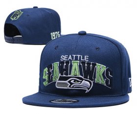 Cheap Seahawks Team Logo Navy 1976 Anniversary Adjustable Hat YD