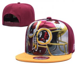 Cheap Redskins Team Logo Red Yellow Adjustable Leather Hat TX