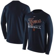 Wholesale Cheap Detroit Tigers Nike Practice Long Sleeve T-Shirt Navy