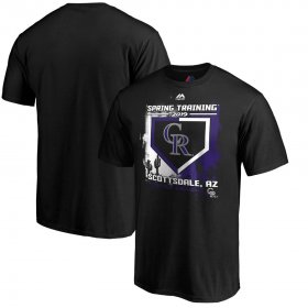 Wholesale Cheap Colorado Rockies Majestic 2019 Spring Training Cactus League Big & Tall Base on Balls T-Shirt Black