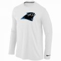 Wholesale Cheap Nike Carolina Panthers Logo Long Sleeve T-Shirt White