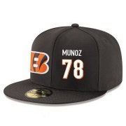 Cheap Cincinnati Bengals #78 Anthony Munoz Snapback Cap NFL Player Black with White Number Stitched Hat