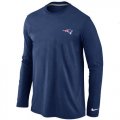 Wholesale Cheap Nike New England Patriots Sideline Legend Authentic Logo Long Sleeve T-Shirt Blue