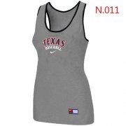 Wholesale Cheap Women's Nike Texas Rangers Tri-Blend Racerback Stretch Tank Top Light Grey