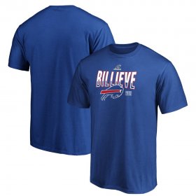 Wholesale Cheap Buffalo Bills 2019 NFL Playoffs Bound Hometown Checkdown T-Shirt Royal