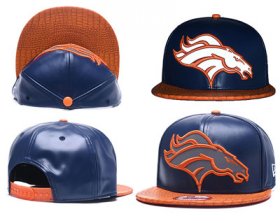 Cheap NFL Denver Broncos Fresh Logo Navy Reflective Adjustable Hat Z26