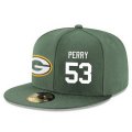 Cheap Green Bay Packers #53 Nick Perry Snapback Cap NFL Player Green with White Number Stitched Hat