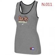 Wholesale Cheap Women's Nike Arizona Diamondbacks Tri-Blend Racerback Stretch Tank Top Light Grey