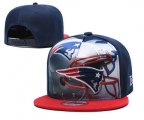 Cheap Patriots Team Logo Navy Red Adjustable Leather Hat TX