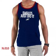 Wholesale Cheap Men's Nike NFL Philadelphia Eagles Sideline Legend Authentic Logo Tank Top Dark Blue