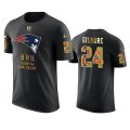 Wholesale Cheap Patriots #24 Stephon Gilmore Black Men's Black History Month T-Shirt