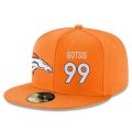 Cheap Denver Broncos #99 Adam Gotsis Snapback Cap NFL Player Orange with White Number Stitched Hat