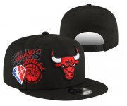 Cheap Chicago Bulls Stitched Snapback 75th Anniversary Hats 058