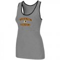 Wholesale Cheap Women's Nike Washington Redskins Heart & Soul Tri-Blend Racerback Stretch Tank Top Light Grey