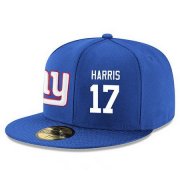 Cheap New York Giants #17 Dwayne Harris Snapback Cap NFL Player Royal Blue with White Number Stitched Hat