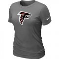 Wholesale Cheap Women's Nike Atlanta Falcons Logo NFL T-Shirt Dark Grey