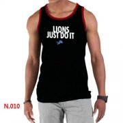 Wholesale Cheap Men's Nike NFL Detroit Lions Sideline Legend Authentic Logo Tank Top Black_1