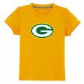 Wholesale Cheap Green Bay Packers Sideline Legend Authentic Logo Youth T-Shirt Yellow