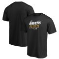 Wholesale Cheap Baltimore Ravens 2019 NFL Playoffs Bound Hometown Checkdown T-Shirt Black